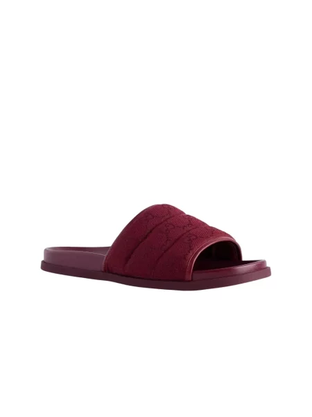 Klapki Gucci skórzane czerwone