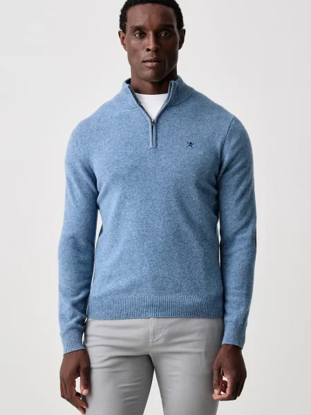 Hackett London pulover pentru bărbați din lână albastru