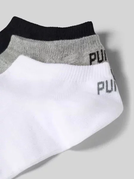 Krótkie skarpety z detalami z logo w zestawie 3 szt. Puma białe