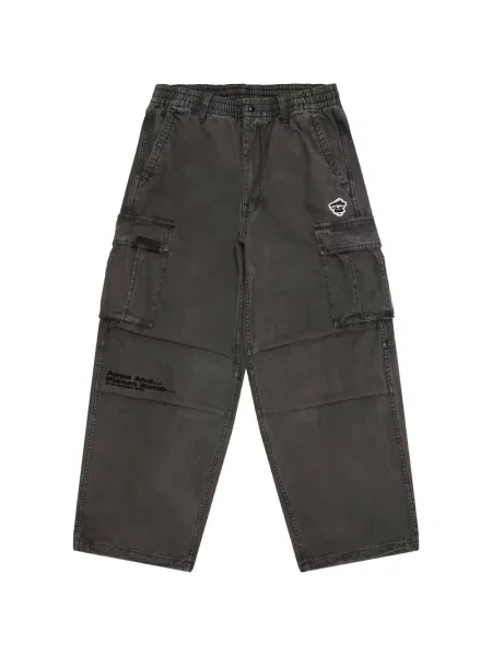 Pantaloni cargo Aape By A Bathing Ape cu autograf negru