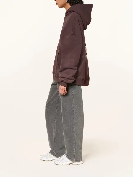 Karo Kauer Bluza Z Kapturem Oversize braun biała