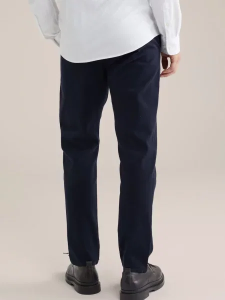 WE Fashion Chino hlače temno modra