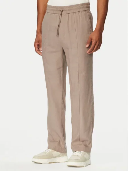 HUGO Pantaloni din Cino Straight Fit bej