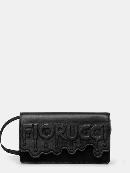 Кожена чанта Fiorucci Melted Bag черно