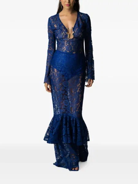 Lung rochie maxi Miau By Clara Rotescu albastru