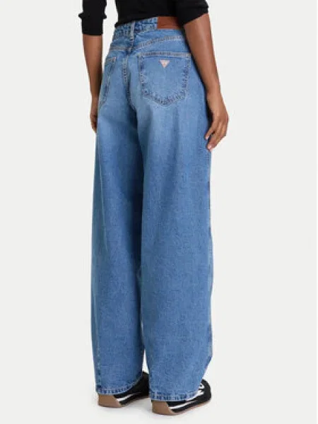 GUESS JEANS Džínsy BARREL denim modrá