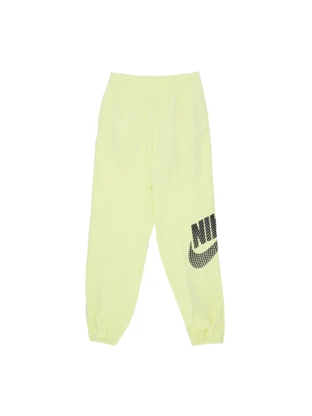 Lekkie spodnie dresowe Nike polarowe do tańca zielone
