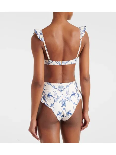 Bikiny Agua By Agua Bendita s potlačou biela