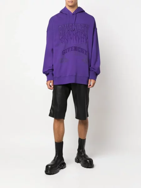 Hanorac cu glugă Givenchy cu broderie violet