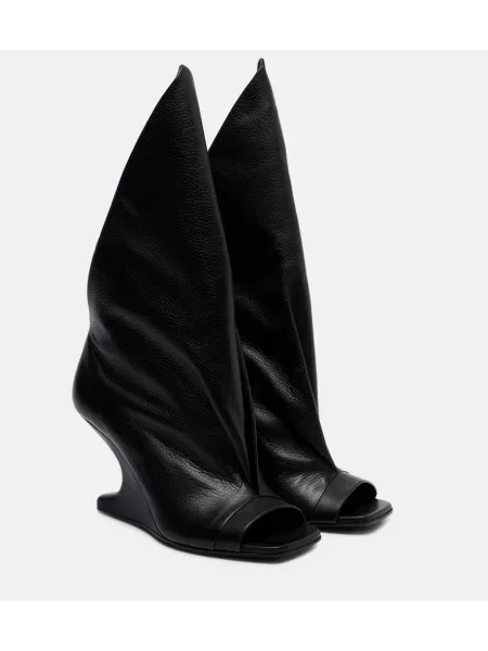 Кожени боти Rick Owens черно