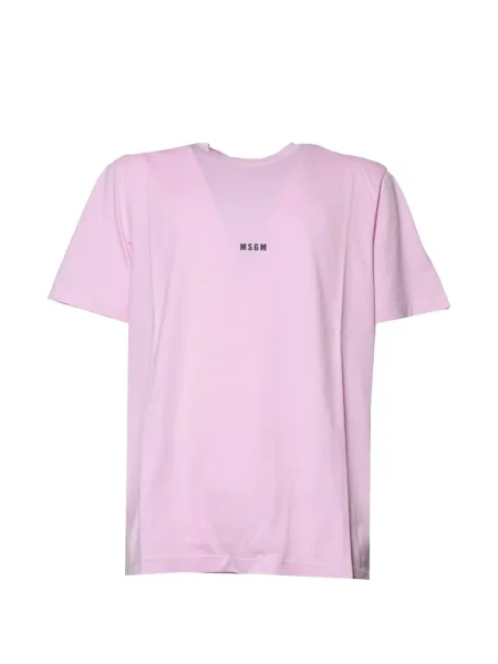 Tricou Msgm cu imagine cu decolteu rotund roz
