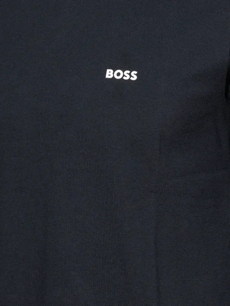 BOSS Tricou Taul bleumarin / alb negru