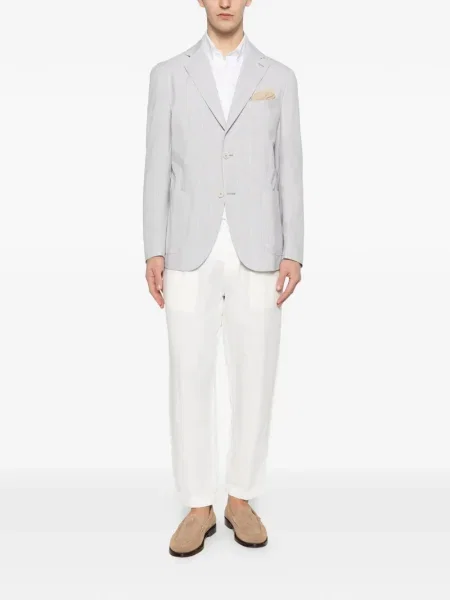 Pantaloni Eleventy alb