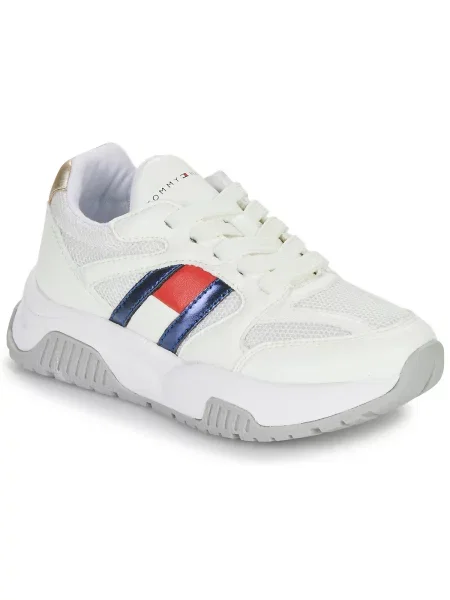 Superge Tommy Hilfiger z vezalkami s čipko bela