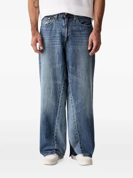 Blugi drepți Levi's® conici tricotate în carouri maro