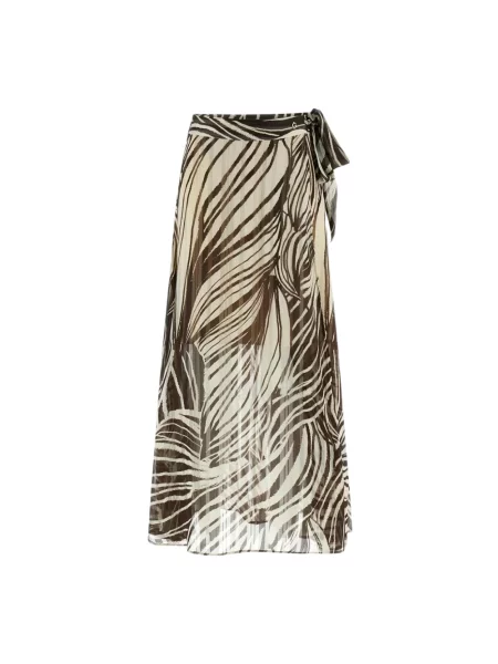 Spódnica mini Guess klasyczna brązowa