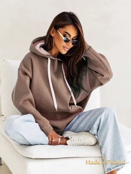 Geacă Resti cu mâneci lungi lungă maro