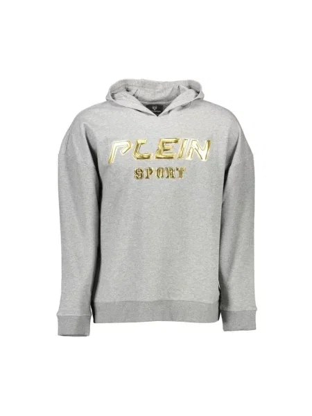Bluza z kapturem Plein Sport z kapturem szara
