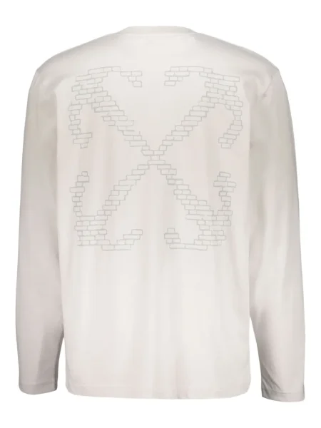 Tricou Off-white lung alb