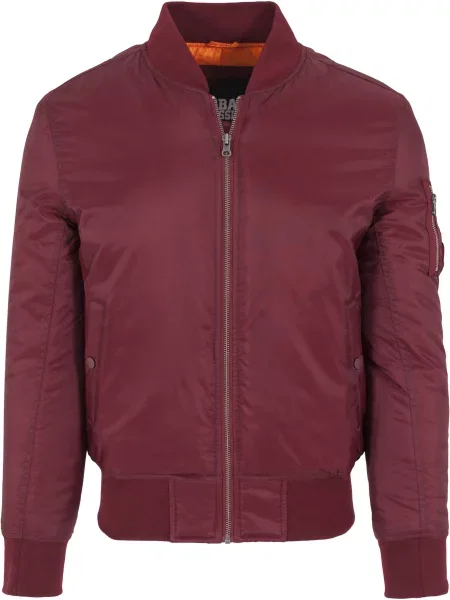 Urban Classics Přechodná bunda červeň burgundská