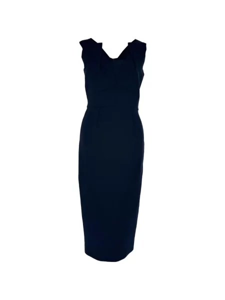 Rochie midi Roland Mouret fără mâneci albastru