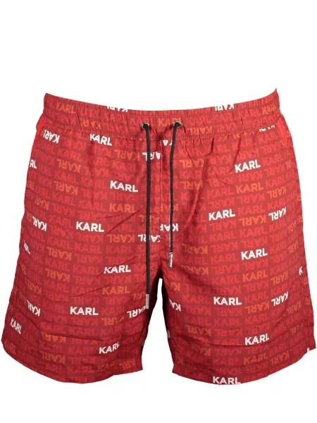 Slip de baie Karl Lagerfeld Beachwear roșu