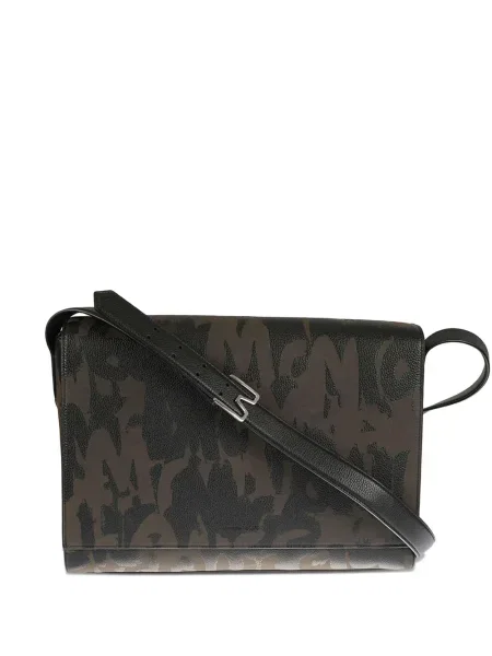 Geantă Alexander Mcqueen cu imagine negru