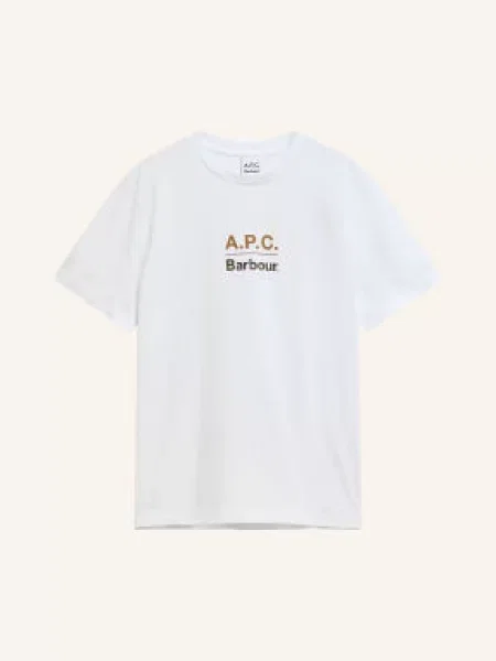 Barbour T-Shirt weiss biała