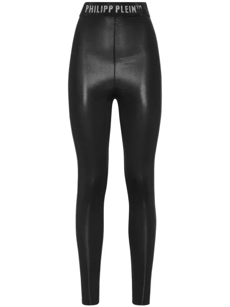Leggings Philipp Plein cu autograf negru