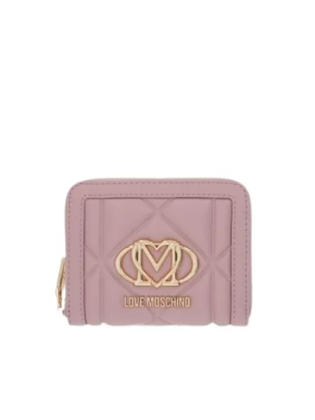 Love Moschino portfel z imitacji skóry różowy