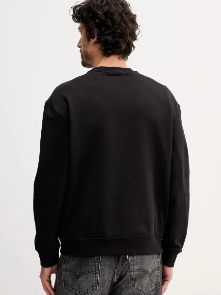 Mikina Calvin Klein Jeans s aplikací černá