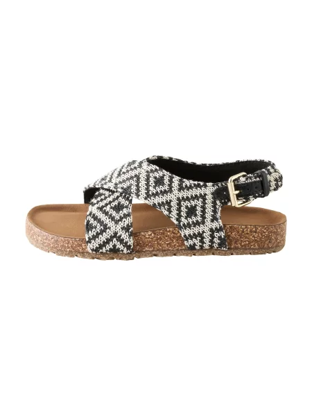 Next Sandale negru alb