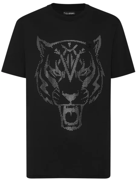 Tričko Plein Sport s tygřím vzorem černé