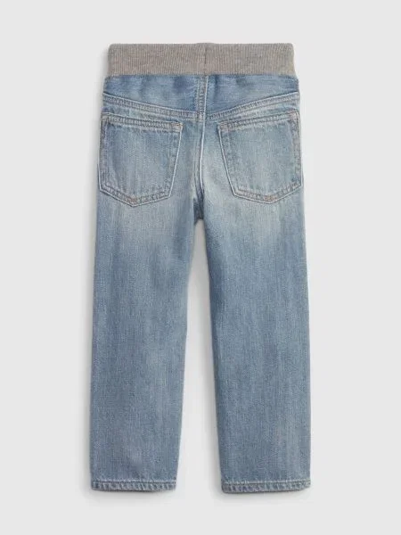 Svetlomodré chlapčenské slim fit džínsy GAP sivá