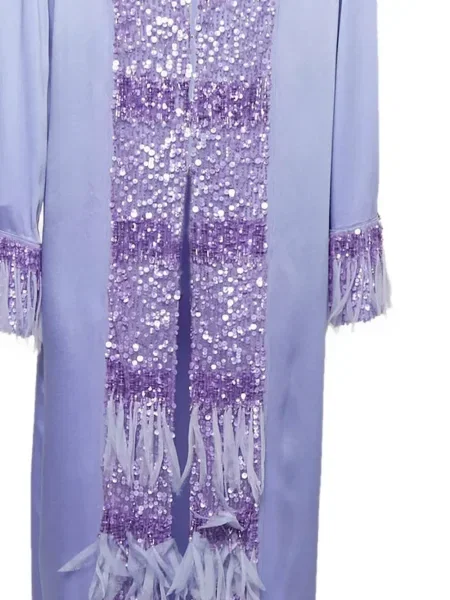 Φόρεμα Elisabetta Franchi με παγιέτες μωβ