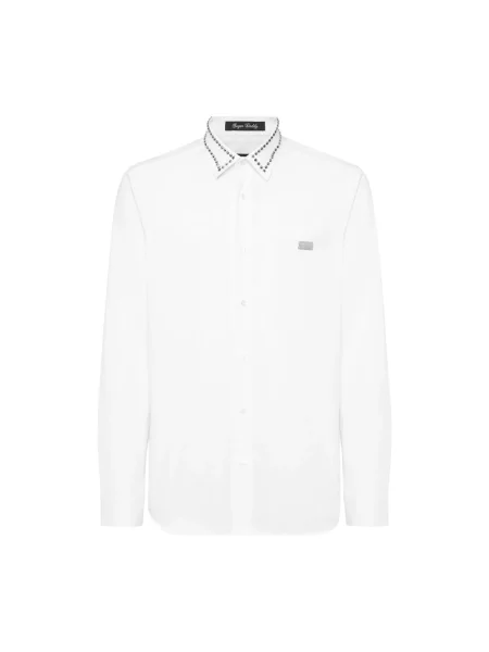 Koszula Philipp Plein z ćwiekami biała