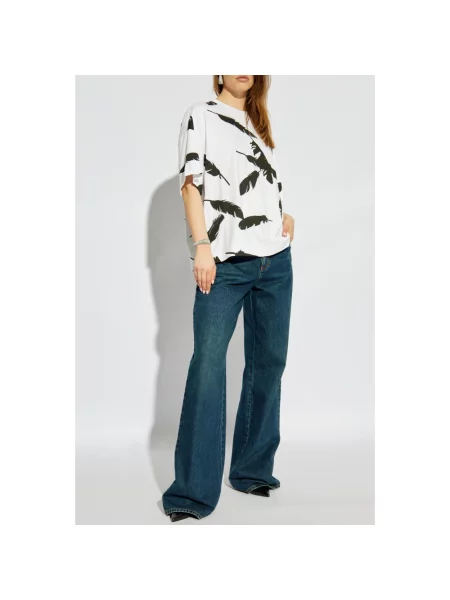 Szerokie jeansy Alexander Mcqueen niebieskie