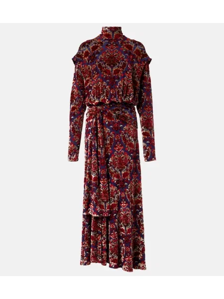 Sukienka maxi Rabanne żakardowa drapowana garniturowa