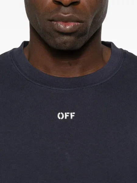 Tricou Off-white cu decolteu rotund scurt alb