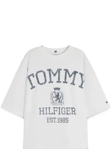 Tricou Tommy Hilfiger cu imagine alb
