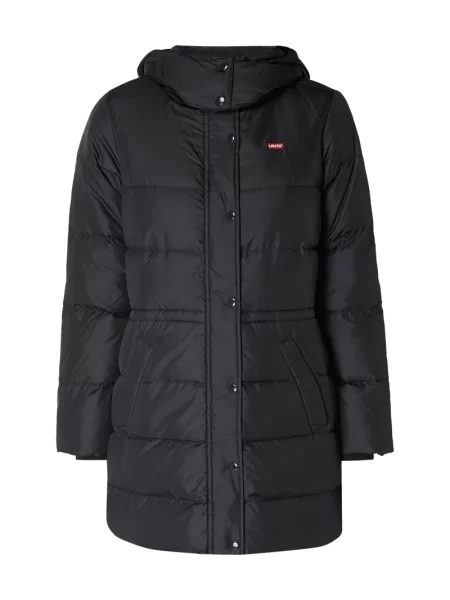 Kurtka puchowa z odpinanym kapturem Levi's czarna