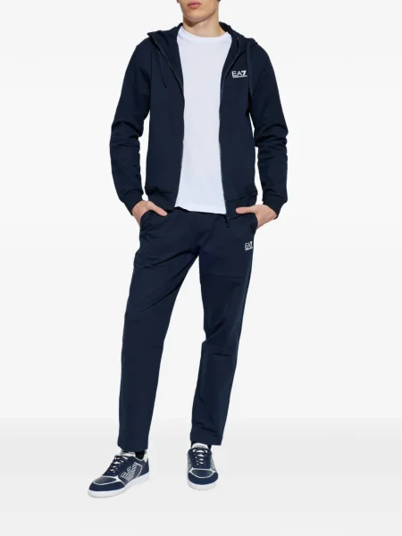 Σετ φόρμας Ea7 Emporio Armani με κουκούλα μπλε
