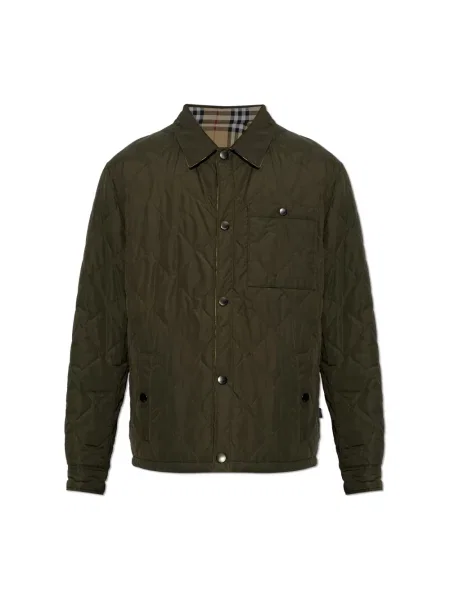 Ocieplana kurtka Burberry zielona