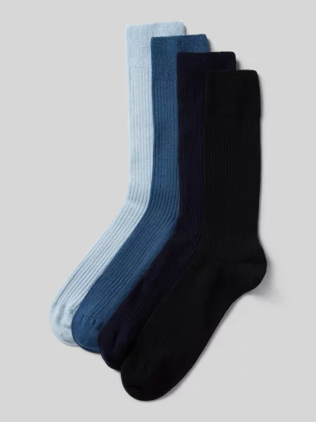 Skarpety z fakturowanym wzorem w zestawie 3 szt. model ‘Ribbed Just Blue’ Dillysocks niebieskie