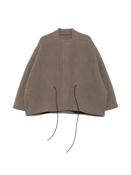 Geacă Rick Owens cu legături evazată gri