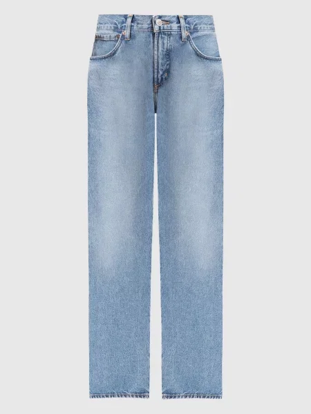 Джинси з ефектом потертості Agolde блакитні