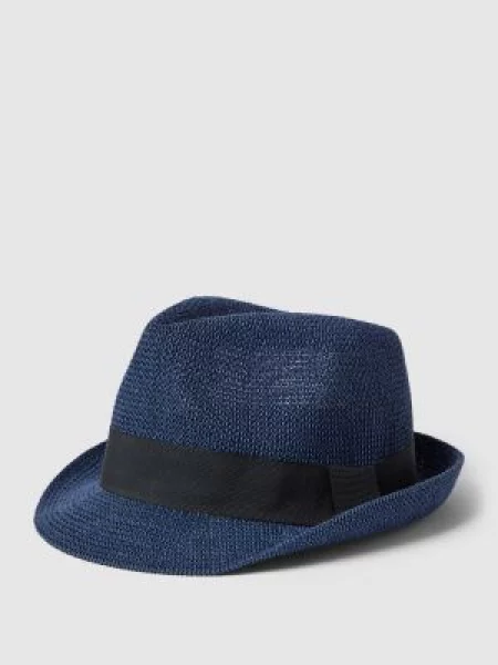 Fedora z imitacji dzianiny Müller Headwear granatowy