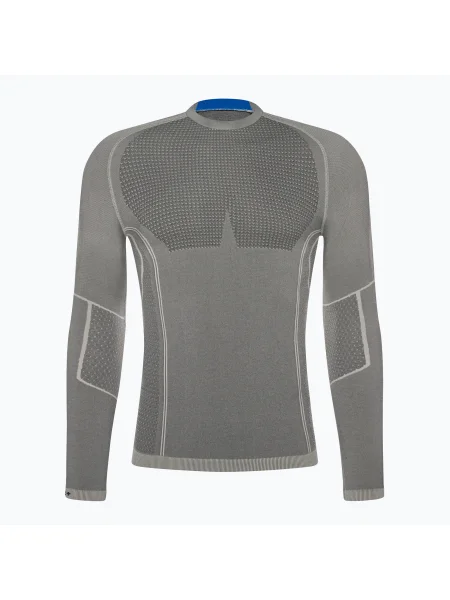 Tricou termic Mico Odor Zero pentru bărbați cu gât rotund gri