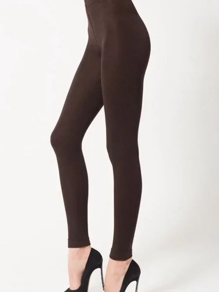 Теплые леггинсы на флисе den FLEECE LEGGINGS коричневі