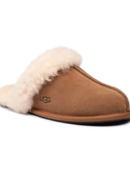 UGG Pantofle SCUFFETTE II krémová / světle hnědá černá